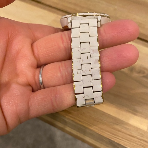 Kensington All White/Light Gold Men’s or Women’s Watch - Picture 3 of 4